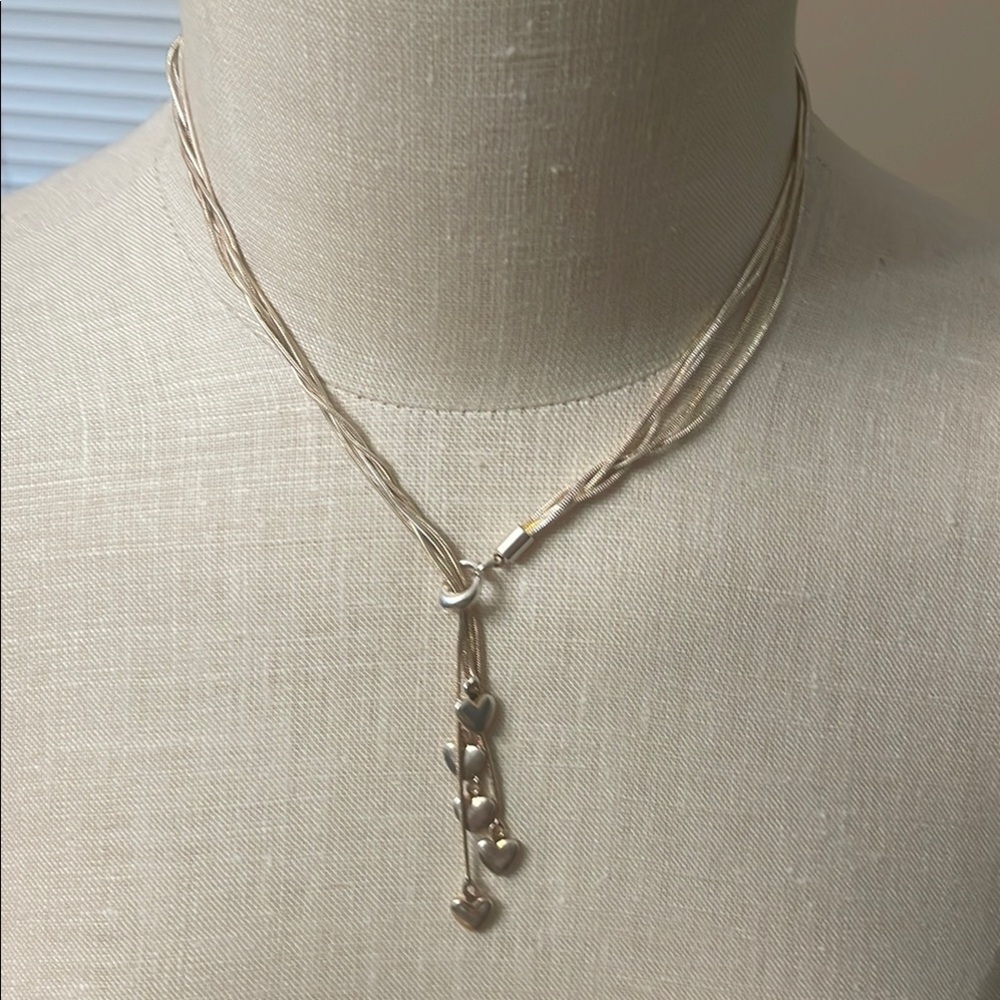 Elegant Silver Heart Necklace
